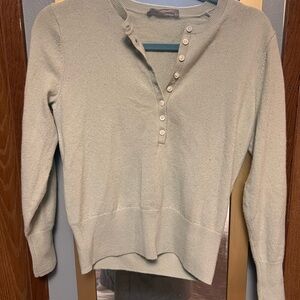 Everlane Light Green Button-Up Blouse